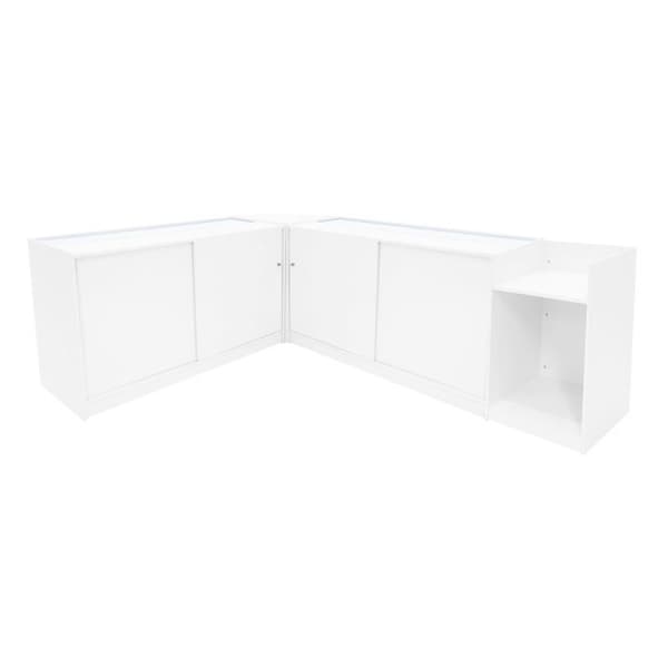 Låsebar Salgsdisk MDF Hvid med LED Sæt Aries K1500 CM60 TB60 Vit