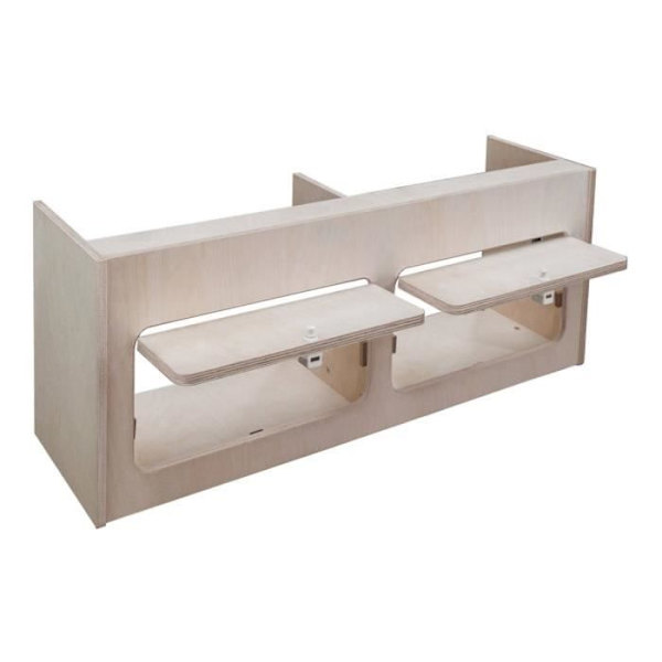 Säilytyskaappi - MDF - Pikkubussi - 80cm x 30cm x 30cm - 2 Ovella - Pehmeä sulkeminen kastanj