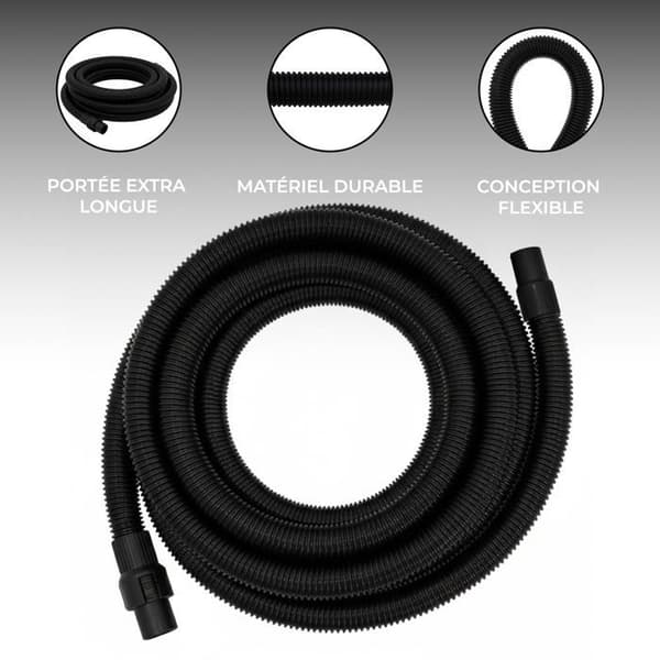 Sugslang 5 m för Våtsug & Torrsug Diameter 38 mm Extra Lång Flexibel i EVA