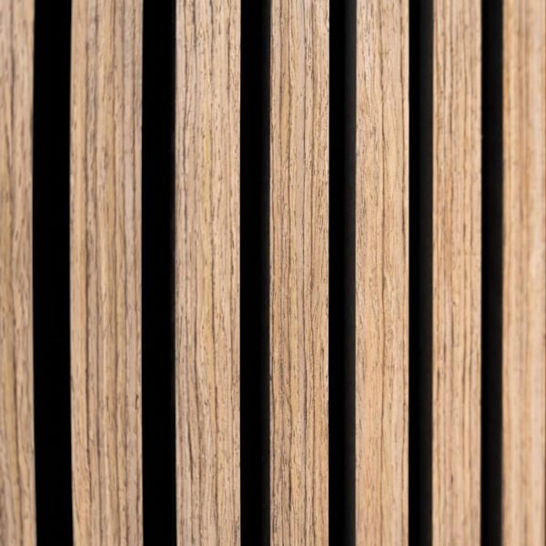 Akustisk Vægpanel Latte Nød Luksus Dekorativ Finér 240 cm x 60 cm Valnöt