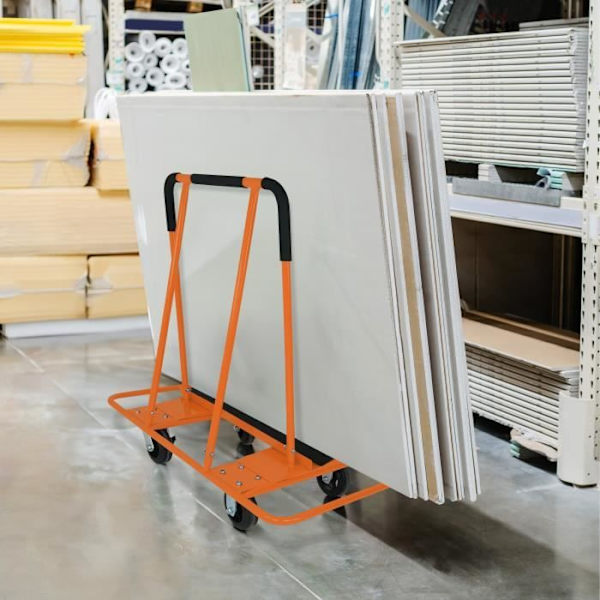 Vaunu kipsilevyille - MONSTERSHOP - Raskas teräs - Kiinteät ja kääntyvät pyörät Orange
