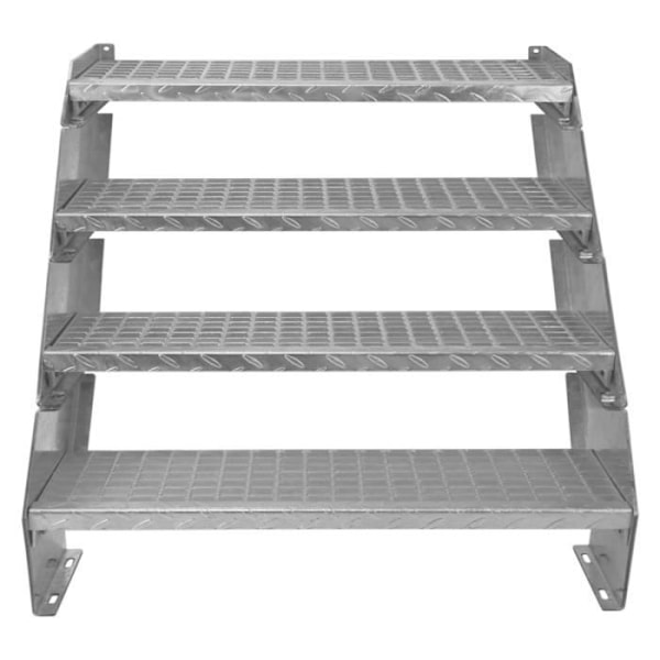 Risttrappe med 4 trin 900x 240mm Galvaniseret stål DIN 24537 EN ISO146 Pengar