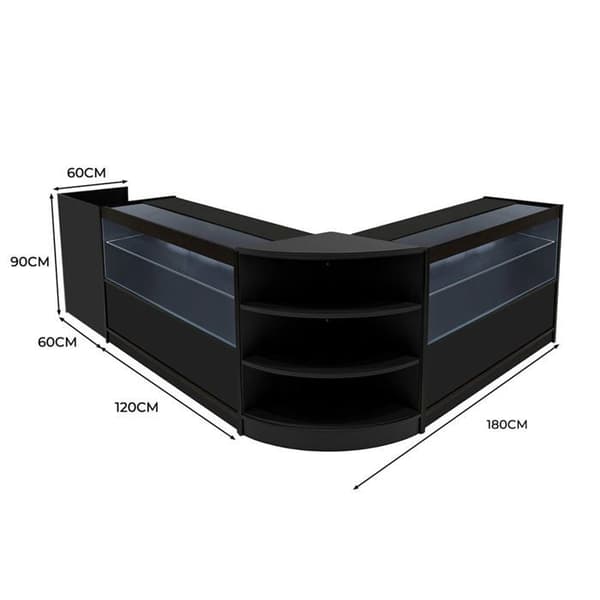 Säkerhetsdisk med LED, Set C1200 LM60 TB60 Svart