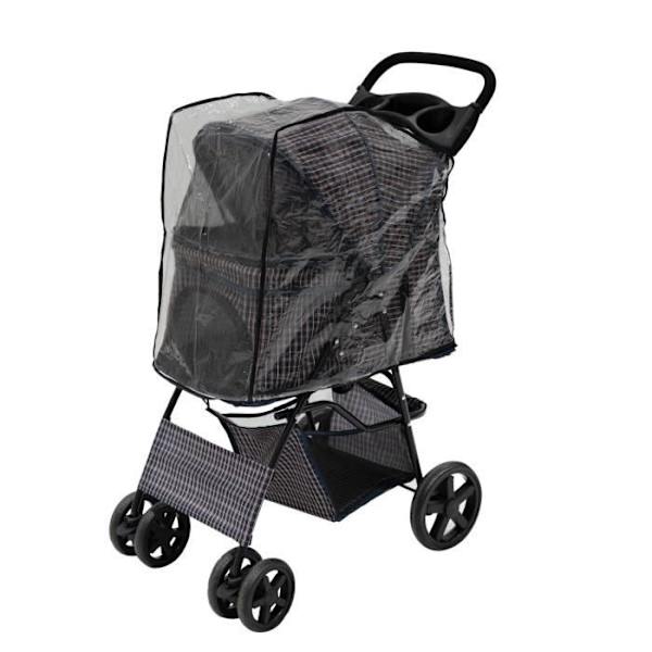 Lemmikkikärryt - Sininen ruutu - Ulkokäyttöön - Teräksinen runko - Optimaalinen mukavuus - Jopa 15 kg Blå Tartan