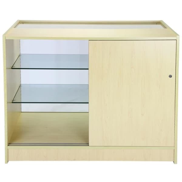 Lönnglaserad presentationsdisk - K1200 - Låsbar - 120cm x 60cm x 90cm