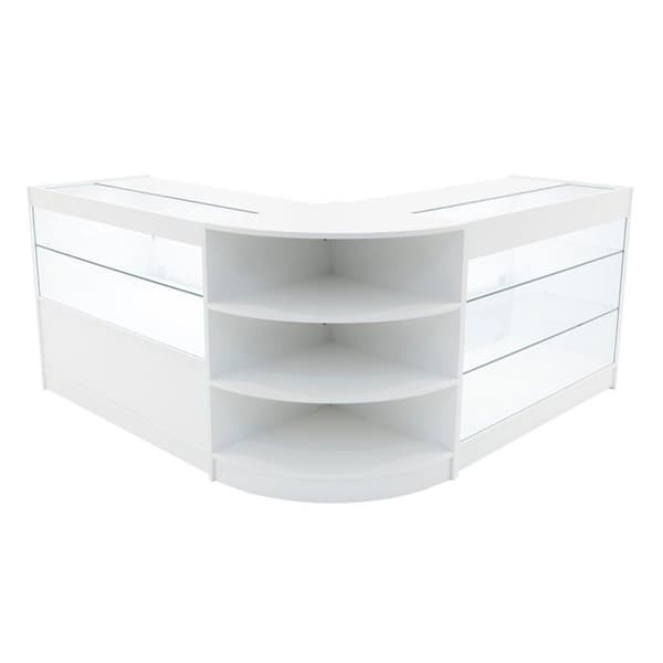 Comptoir med Låsemuligheder MDF Hvid LED Sæt Calliope K1200 C1200 LM60 Vit
