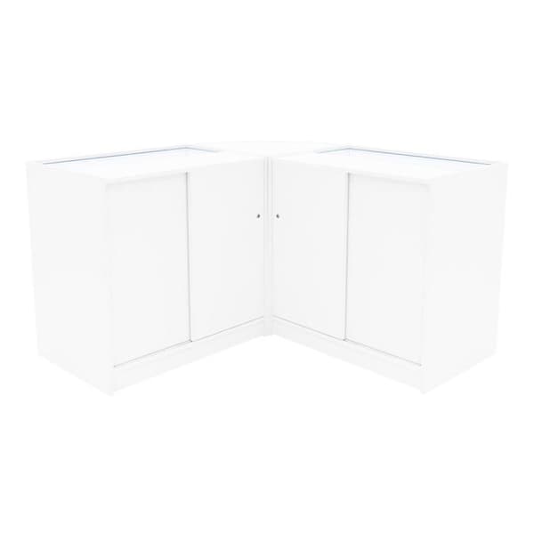 Salgstælling med låsbar MDF i hvid med LED - Selene C900 CM60 Vit