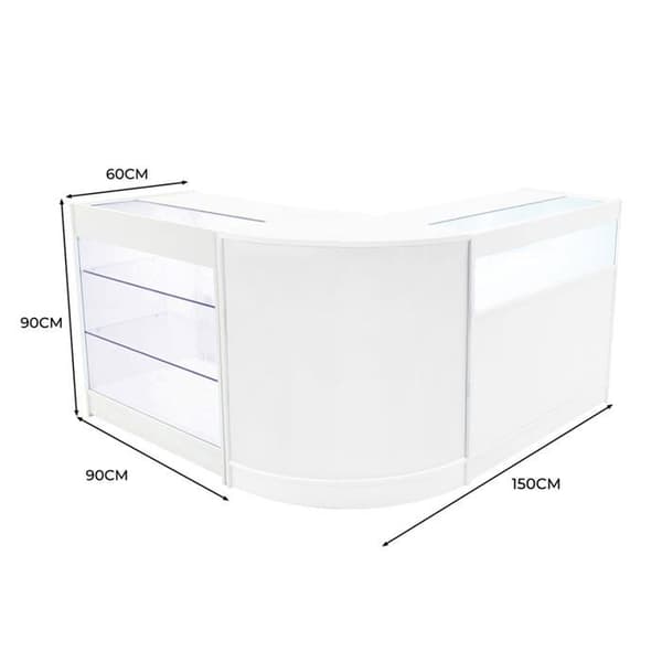 Salgselement med låsbare skuffer MDF Hvid LED Sæt Tritan K900 B900 CM60 Vit
