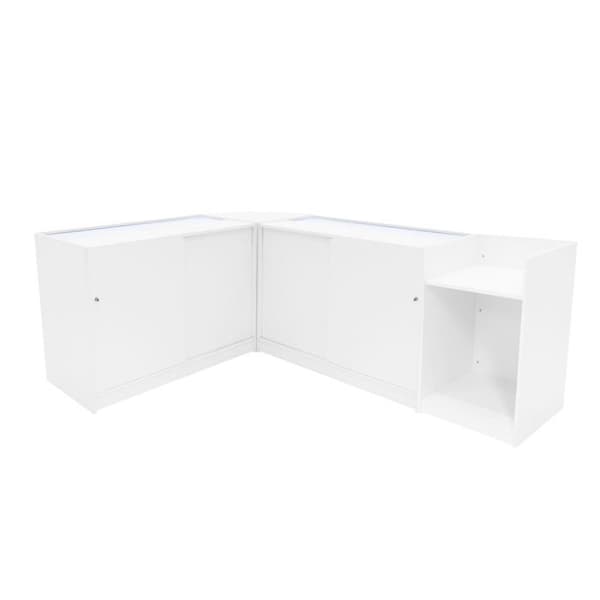 Sikkerhedsskab i MDF Hvid LED Sæt K1200 C1200 LM60 TB60 Vit