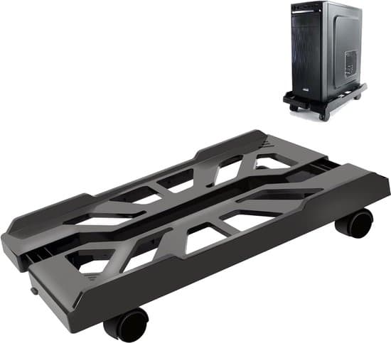 Computerstander - CPU-stander - Bærbar CPU-stander - Stationær computerstander - Plastik - Sort