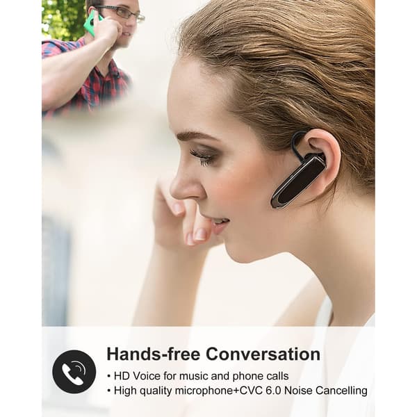 Trådlöst Bluetooth-headset, svart