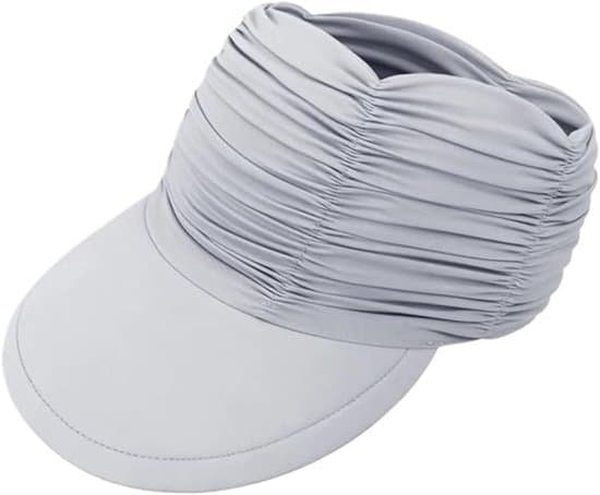 Solhatt - Dam Solhatt - Dam Solhatt med Bred Brätte - Justerbart Vikbart Sidoband - Strandhatt - Sommar UV-skydd - Grå Gray