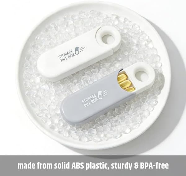 Bærbar Mini Medisinboks – U-formet, Rosa