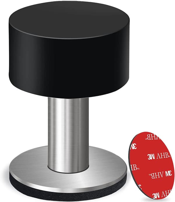 Dørstopper – 40 mm sort gummispids