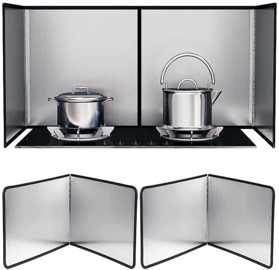 Komfurstænkskærm – Rustfrit Stål – 2 Stykker – Sort