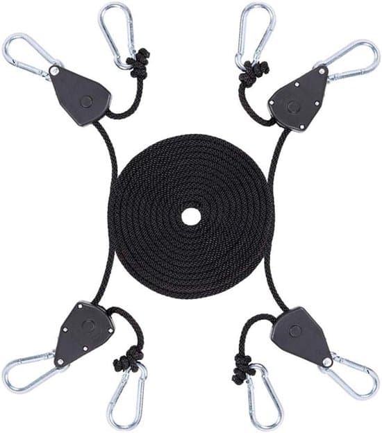 4 stycken/2 par-Rep spärrhake-spärrhake-spärrhake set-Spännspärrhake - invändig växelspärrhake - Rep spärrhake upphängningsset-Lyftanordning-2m lång