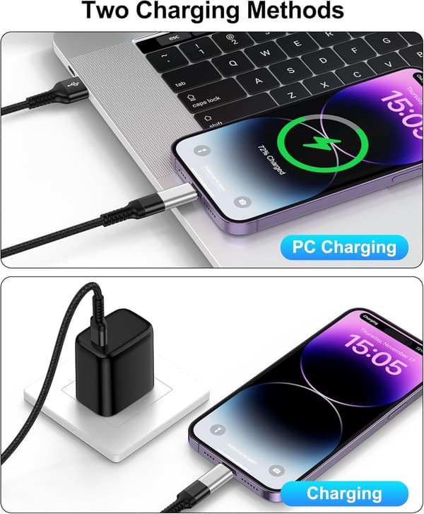 Type-C til Apple-adapter [2-pakning] – Hvit