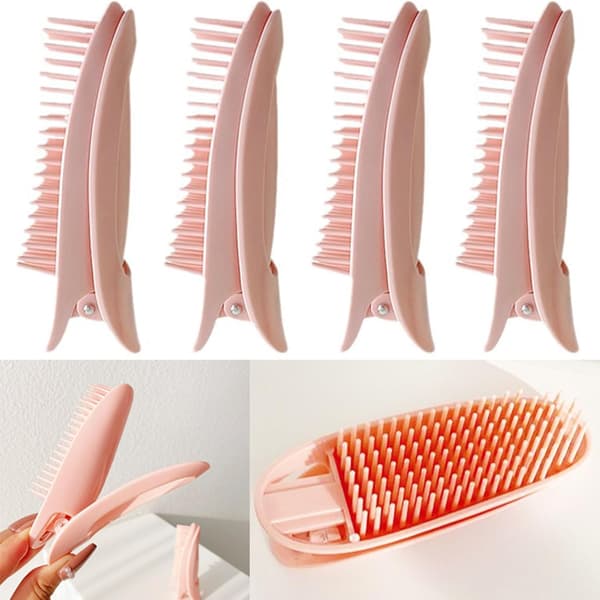 Hårklämmor för att styla lugg – runda – 4-pack
