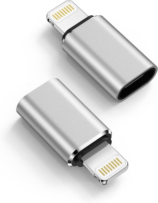 Typ-C till Apple-adapter [2-pack] – Vit