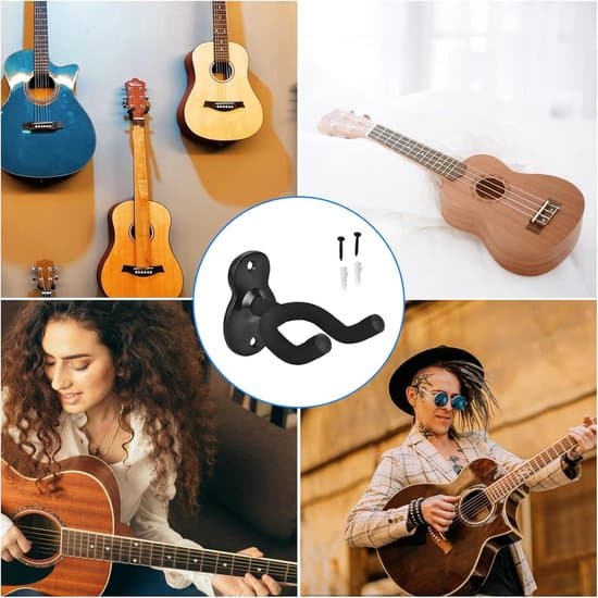 Gitarr Väggfäste - 2 Stycken - Väggfäste för Upphängning av Gitarrer - Väggkrok - Gitarrhängare - Gitarrhållare för Väggen - Gitarrtillbehör - Väggfäste