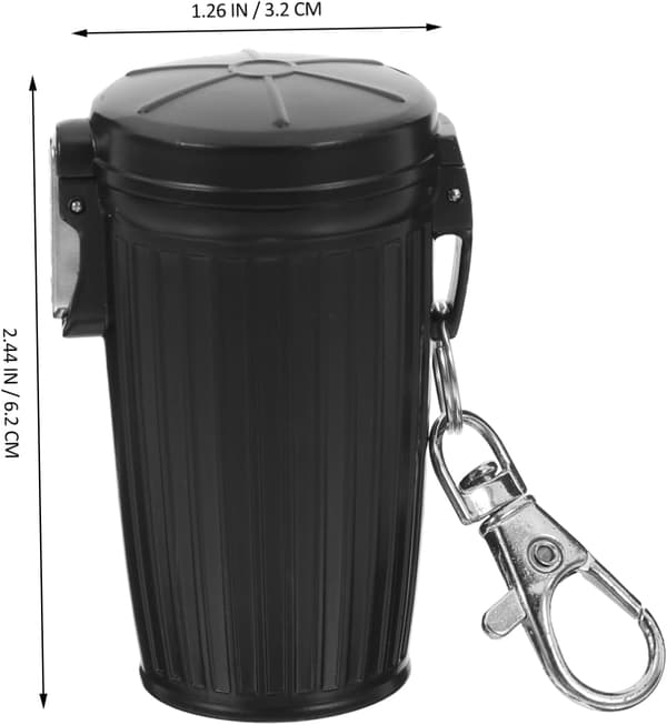 Bärbar utomhusaskkopp med lock
