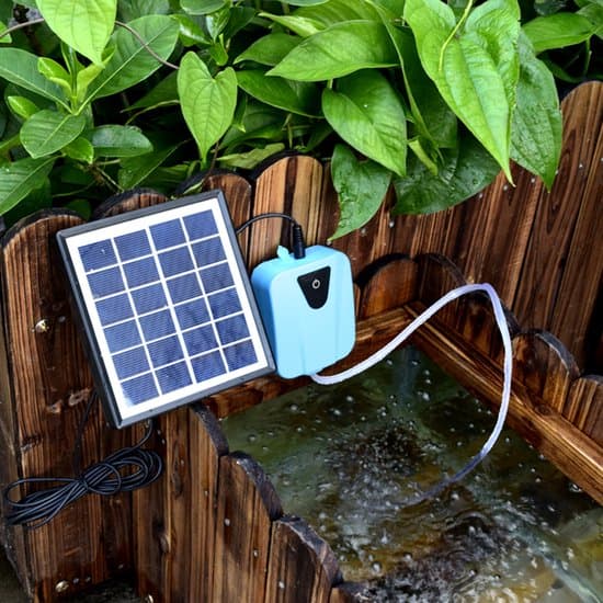 Solcellsdriven syrepump – Solcellsdriven dammpump – För trädgårdsdammar och akvarier – Effektiv luftning