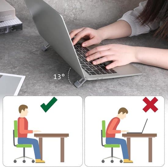 Bärbart tangentbordsstativ - Laptopstativ - Justerbart laptopstativ - Laptopstativ - Silver