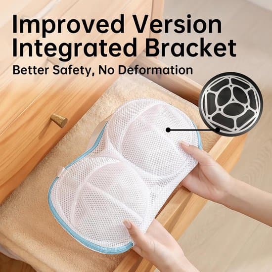 Sæt med 3 – BH-vaskepose – Lingeripose – Netpose – Vaskepose med 3D-strukturel støtte