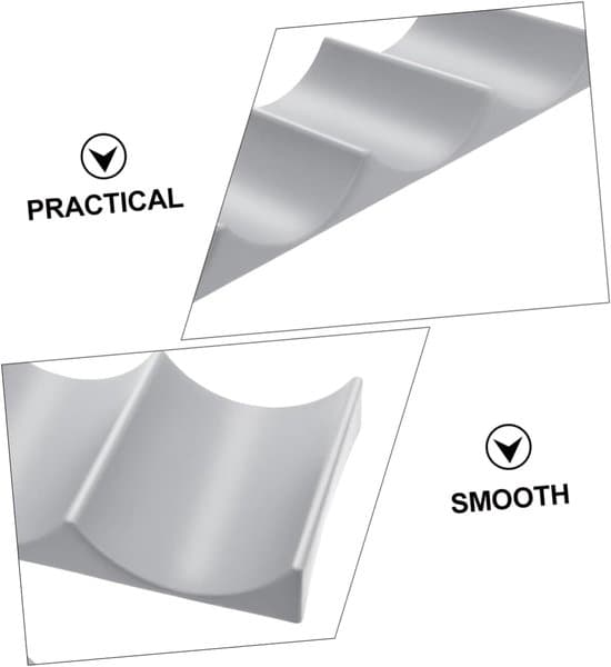 Vinstativ – 4-delt sett – 29,3 × 9,8 cm – Elegant vinstativ – Lys grå