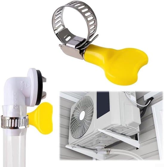 Afløbsslange til aircondition – Kondensafløbsslange – Afløbsrør – Inkluderer klemme – 3 meter lang – Sort