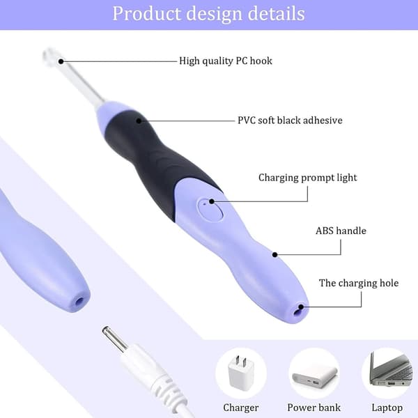 LED Virknål Set, Lila