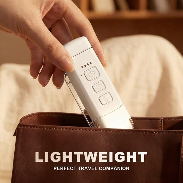 Bokklipslys / Bokmerke-lys – USB-oppladbart bærbart klipslys – Off-white