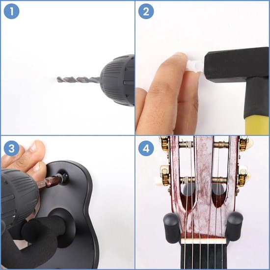 Gitarr Väggfäste - 2 Stycken - Väggfäste för Upphängning av Gitarrer - Väggkrok - Gitarrhängare - Gitarrhållare för Väggen - Gitarrtillbehör - Väggfäste