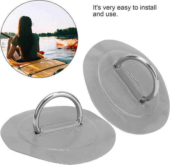Ocean D-ring paddelbräda armbandsset – 2-delat set med elastisk snodd (grå)