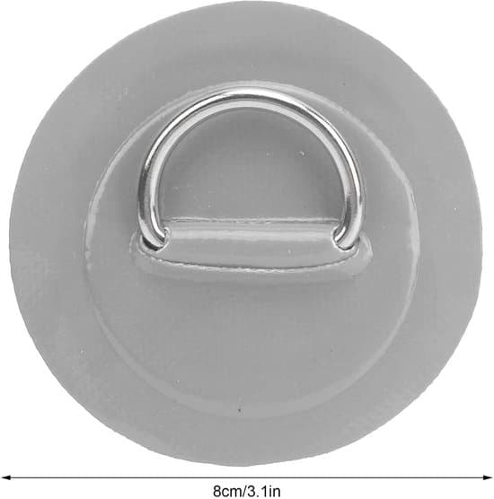 Ocean D-ring paddelbräda armbandsset – 2-delat set med elastisk snodd (grå)