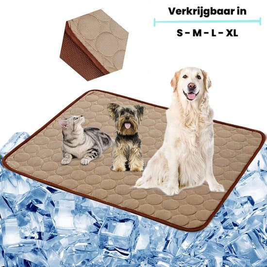 Køletæppe til hund og kat | 60 x 50 CM Brun