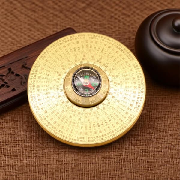 Messing Bagua Kompas – Stort, Multi-ring, Drejeligt Kompas