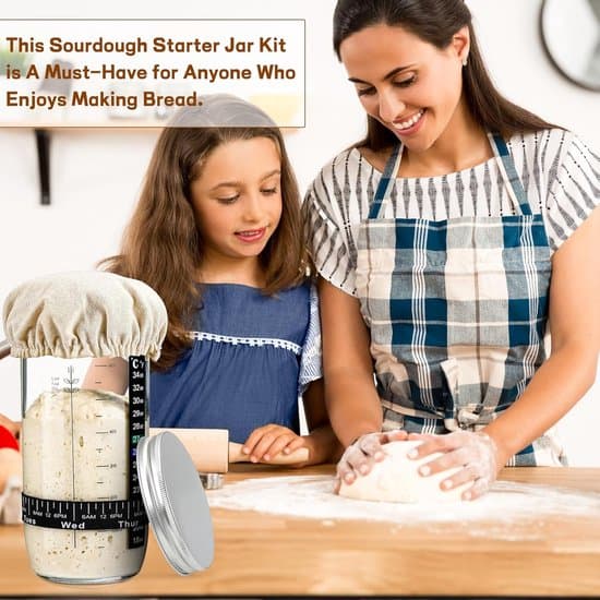 Forsyninger til bagning af surdejsbrød - 24 oz (ca. 700 ml) glasbeholder til surdejsstarter - surdejsstarterkit med datomarkering