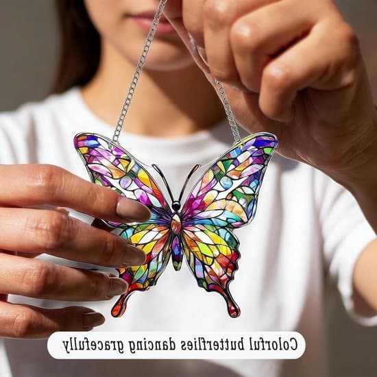 Värikäs perhonen aurinkopyöritin rautaketjulla