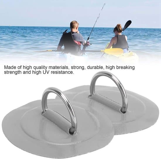 Ocean D-ring paddelbräda armbandsset – 2-delat set med elastisk snodd (grå)