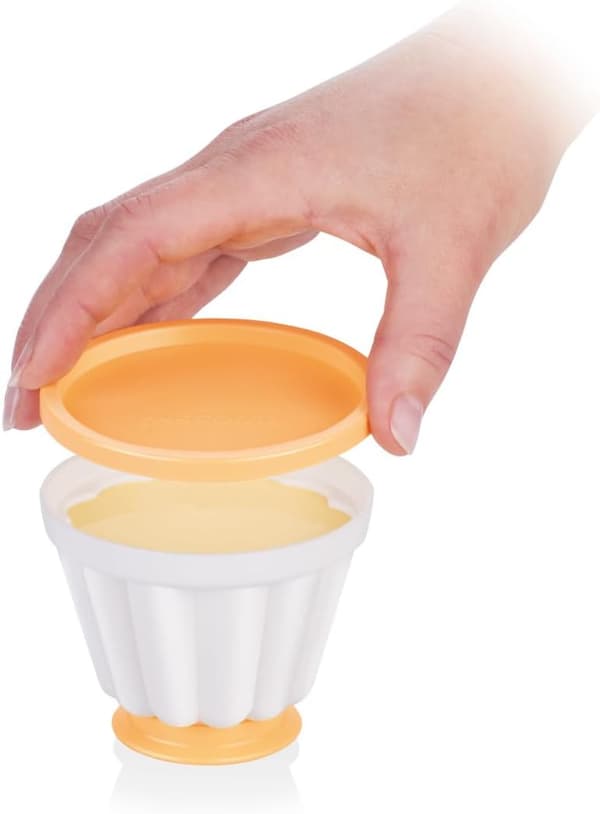 4 buddingforme - buddingkopper - kopper med låg - cremeforme - 150 ml - DIY - dessertfremstillingsværktøjer - 7 cm - hvid