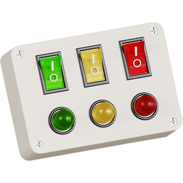 Aktivitetsbrett tilbehør: Tidlig læring lysbrytere, solid og lett, DIY læringstilbehør, knapper push-button light