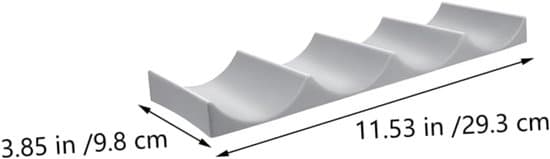 Vinstativ – 4-delt sett – 29,3 × 9,8 cm – Elegant vinstativ – Lys grå