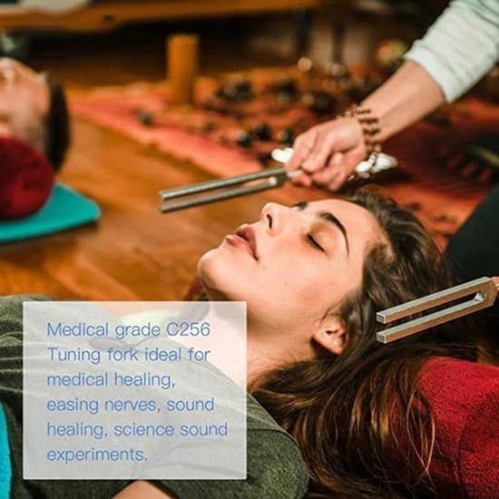 Stemmegaffelsæt — Lydterapiinstrumentsæt — Velegnet til meditation og healing — Sort stemmegaffel