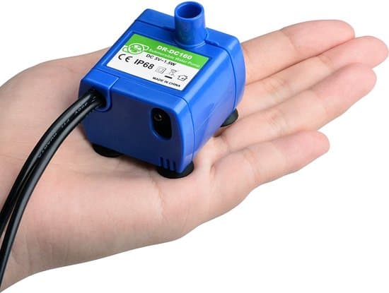 Dricksfontänpump - dr-dc160 - Visktyst - Blå - Inkl. LED-ljus