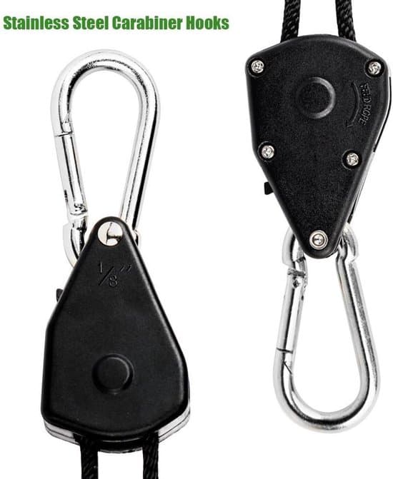 4 stycken/2 par-Rep spärrhake-spärrhake-spärrhake set-Spännspärrhake - invändig växelspärrhake - Rep spärrhake upphängningsset-Lyftanordning-2m lång