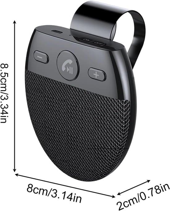 Bluetooth-høyttaler – Trådløs Bluetooth-bilhøyttaler – Håndfri samtale med USB-C-lading – Stemmeveiledning – 1 enhet