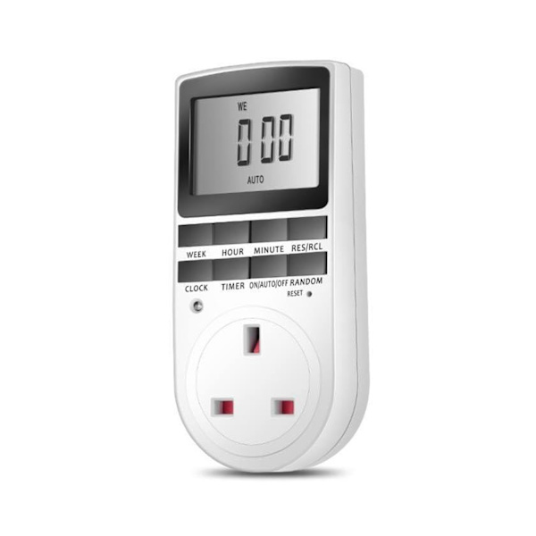 230V 13A Timer Switch Socket Elektronisk Digital UK Plug-in Programmerbar 7 Dagars 12/24 Timmars Timer Socket