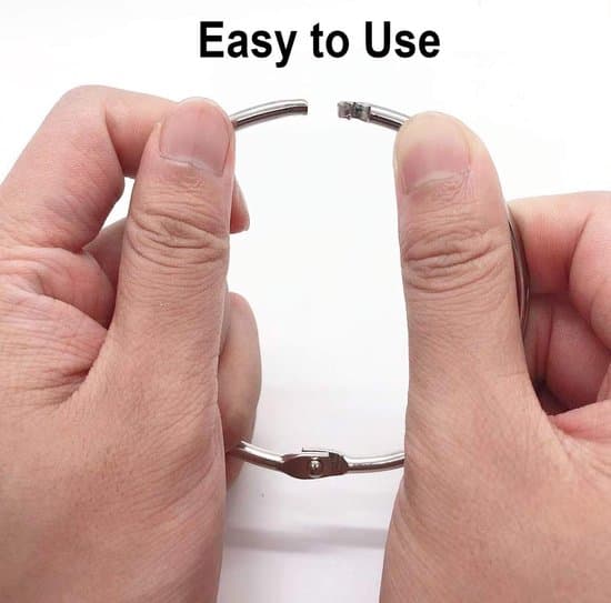 Sæt med 8 - Ringbind - Store ringbind - Ringbind - Velegnet til skoler, hjem og kontorer - Indvendig diameter 75 mm - Sølv