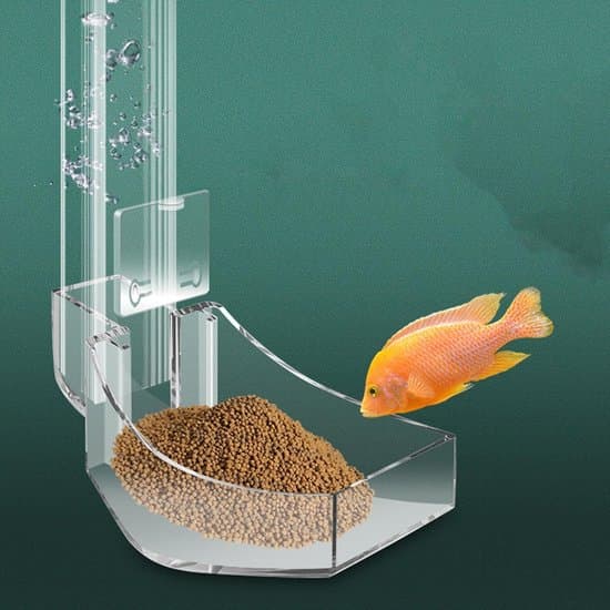 Akvariefoderrör 21 cm - Akvarietillbehör - Akvariefoderrör med sugkoppar och upphängningskrokar - Lämplig för fiskfoder och räkfoder